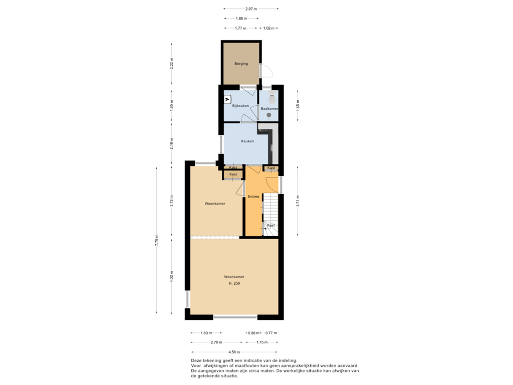 Bekijk plattegrond van Begane grond van Dorpsstraat 126