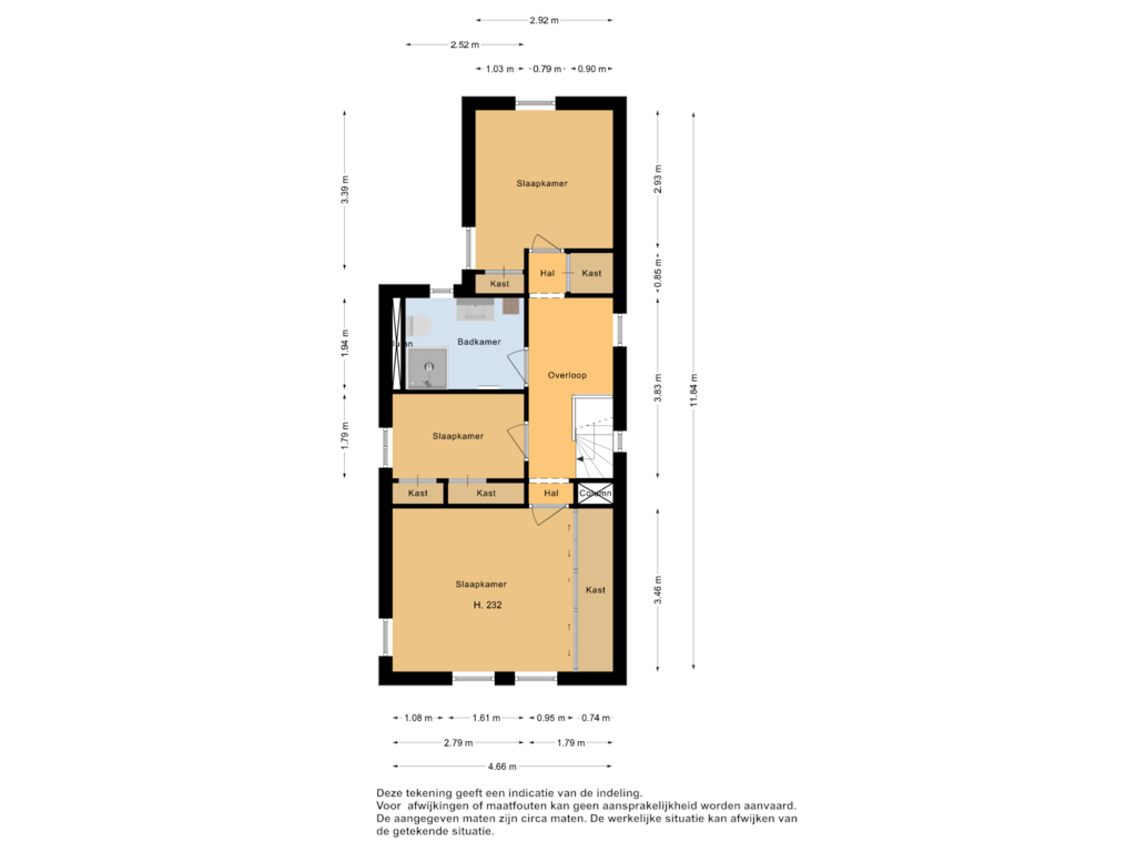 Bekijk plattegrond van Eerste verdieping van Dorpsstraat 126