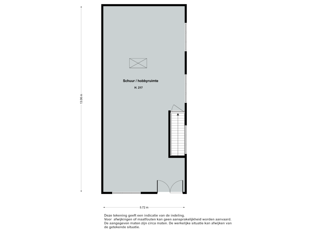 Bekijk plattegrond van Schuur 1e verdieping van Dorpsstraat 126