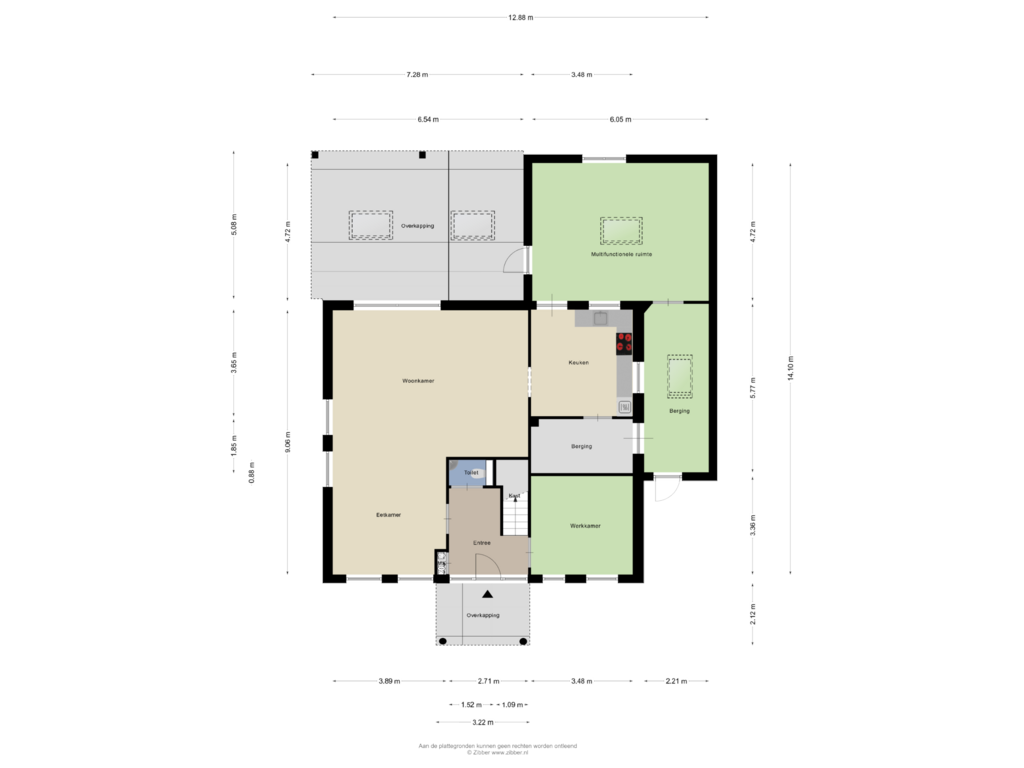 Bekijk plattegrond van Begane Grond van Boskriek 6