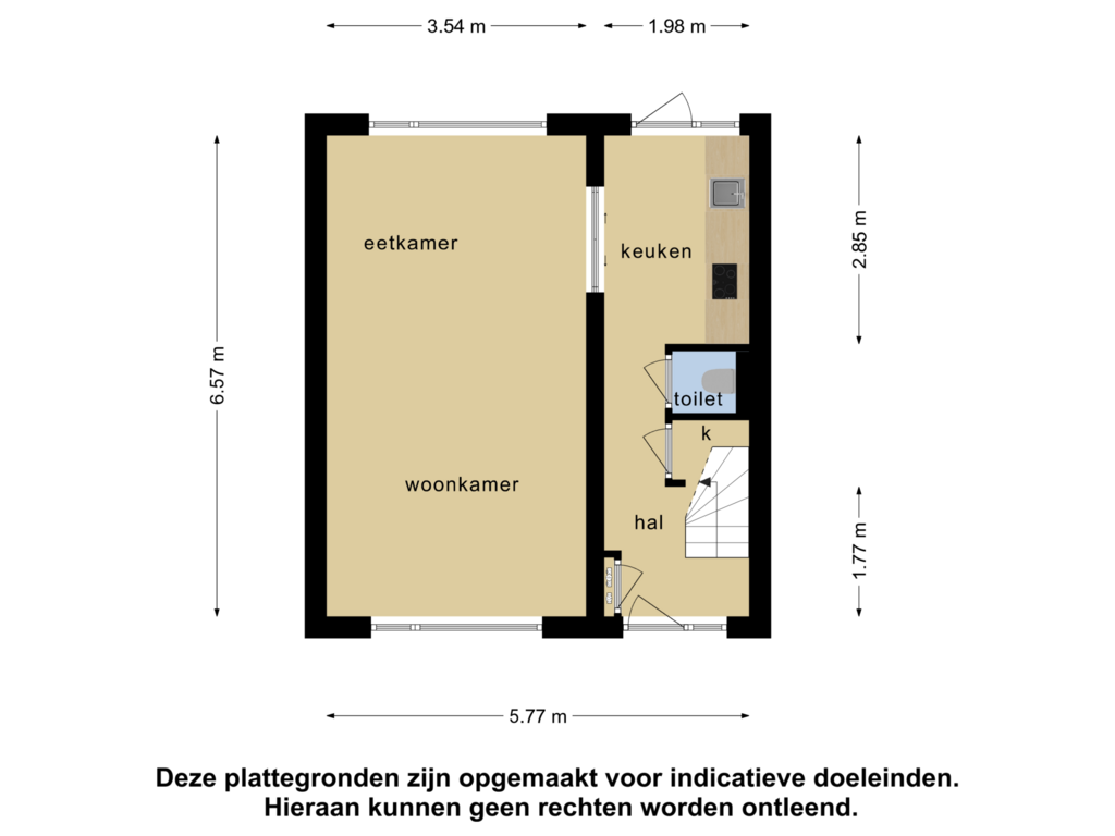 Bekijk plattegrond van Begane grond van Lansing 33