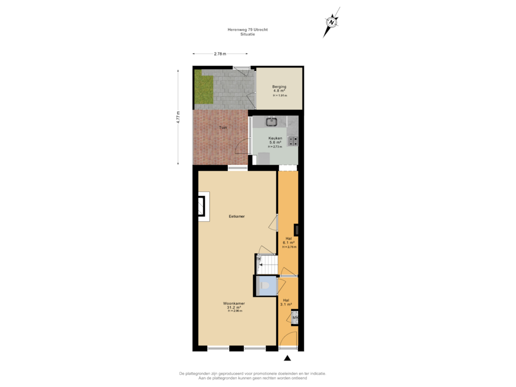 Bekijk plattegrond van Situatie van Herenweg 79