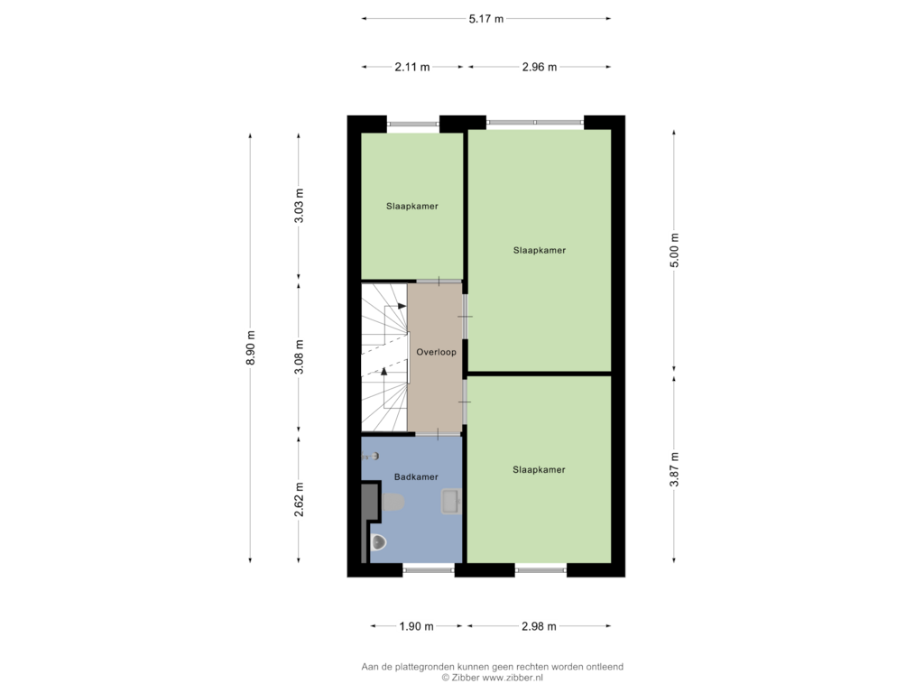 Bekijk plattegrond van Eerste Verdieping van Hoefsetuin 17