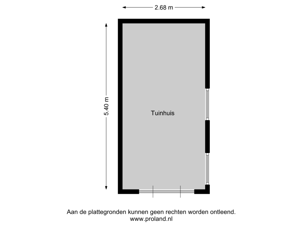 Bekijk plattegrond van Tuinhuis 1 van Molenaarslaan 4