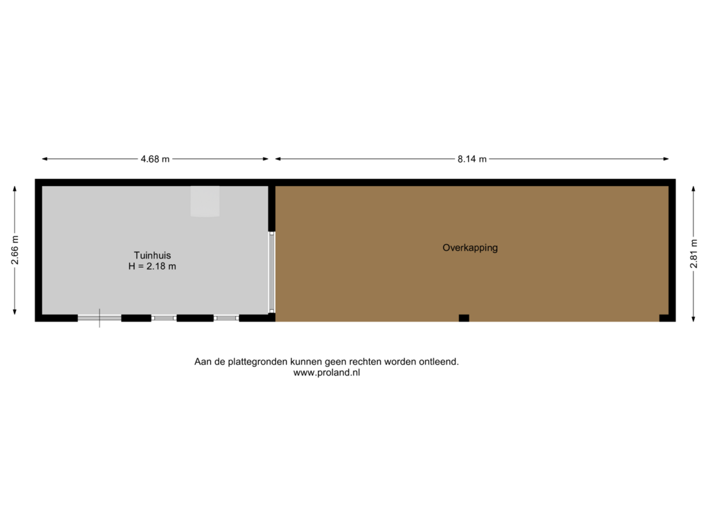 Bekijk plattegrond van Tuinhuis 2 van Molenaarslaan 4