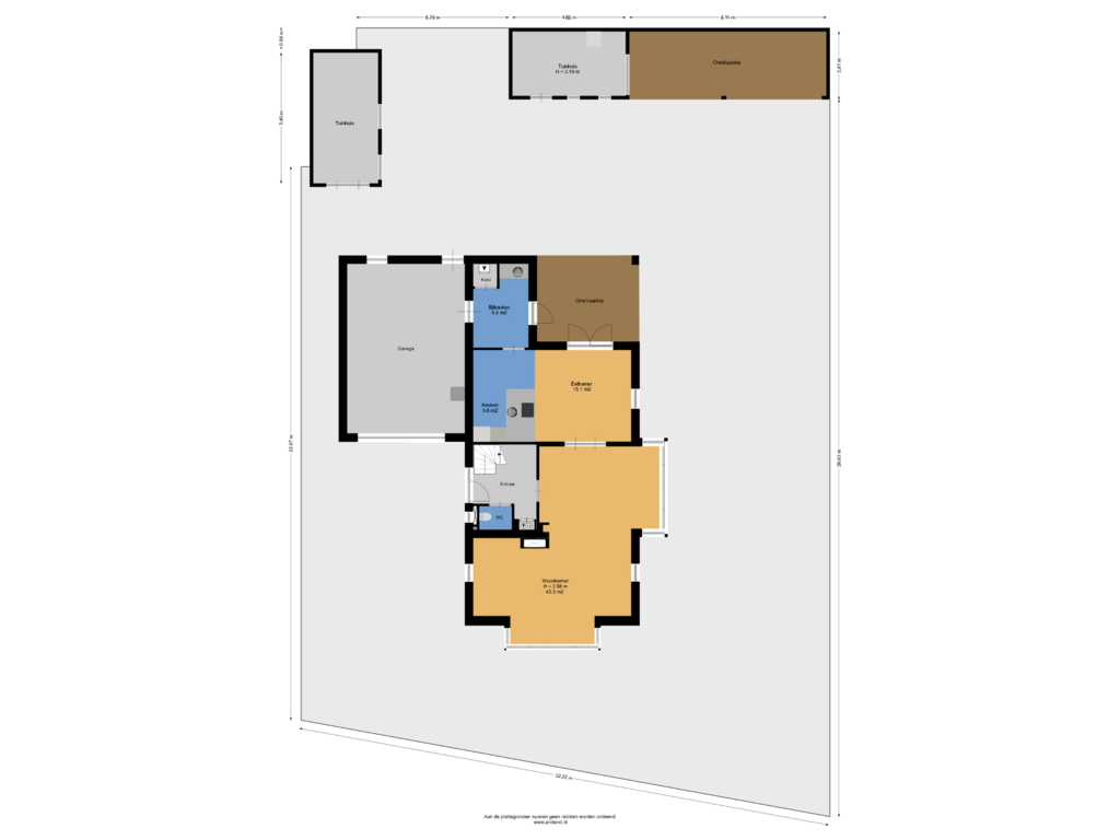 Bekijk plattegrond van Begane Grond Met Kavel van Molenaarslaan 4