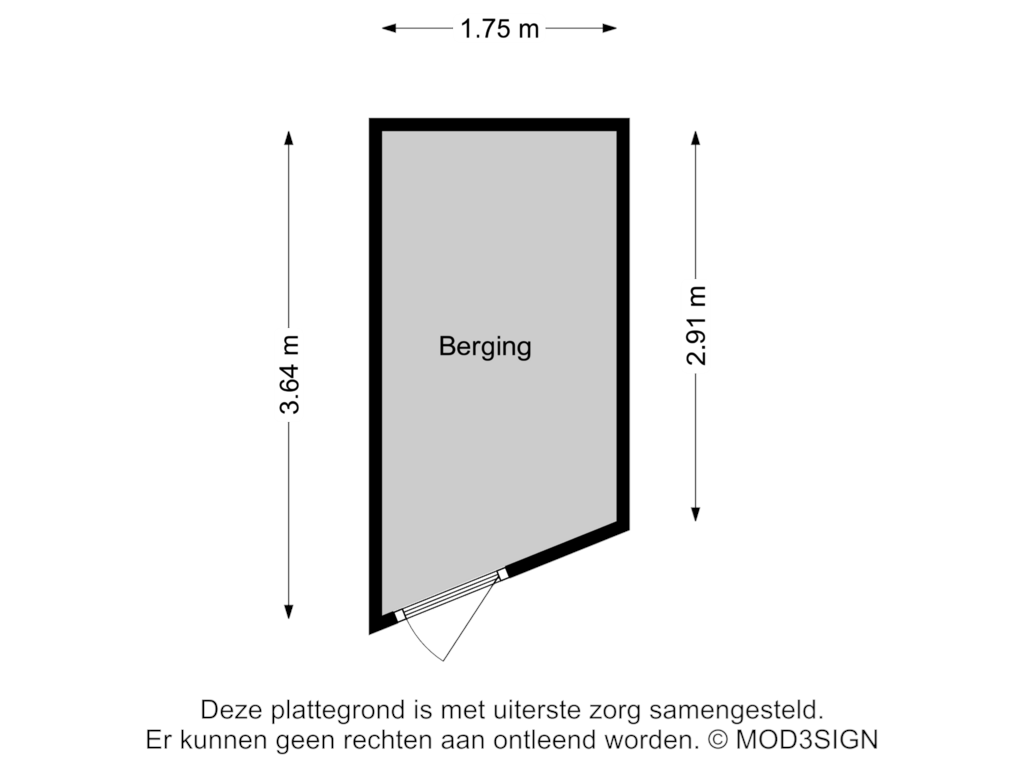 Bekijk plattegrond van Berging van Van Zeggelenstraat 85