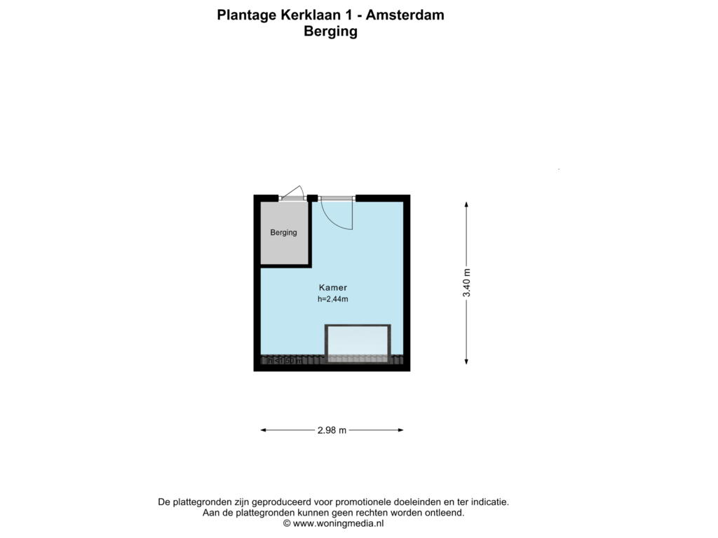 Bekijk plattegrond van Berging van Plantage Kerklaan 1-2