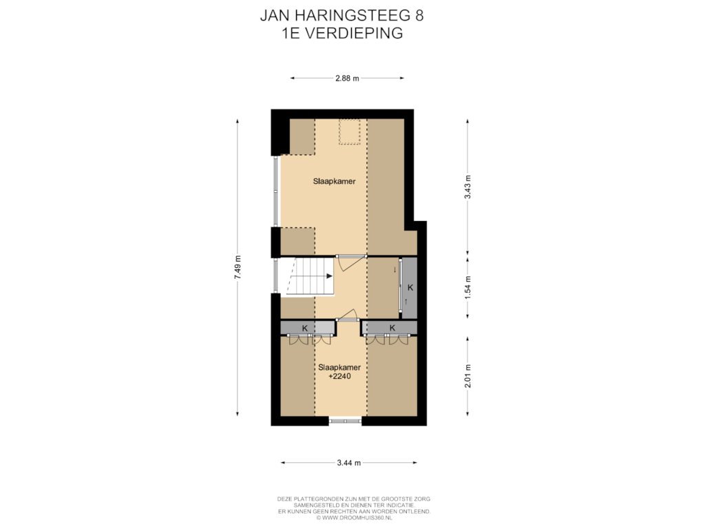 Bekijk plattegrond van 1E Verdieping van Jan Haringsteeg 8