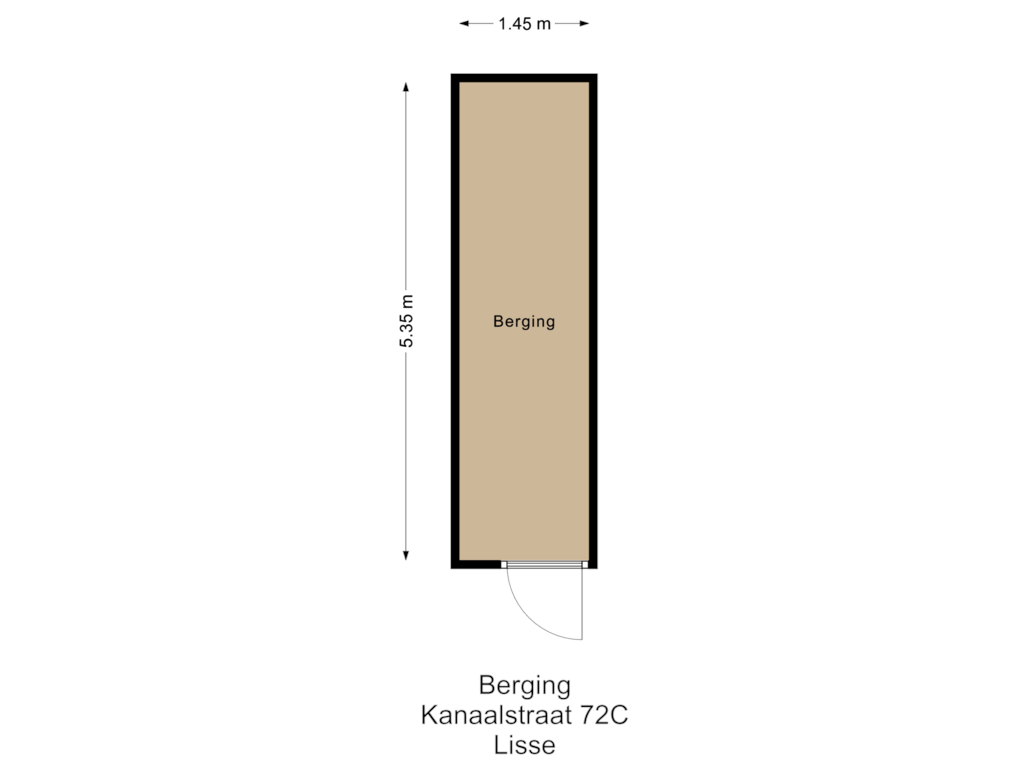 Bekijk plattegrond van Berging van Kanaalstraat 72-C