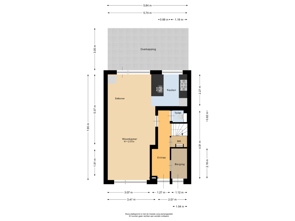 Bekijk plattegrond van Begane grond van Deijffelsestraat 5