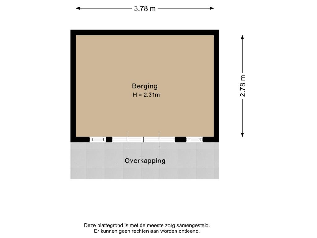 Bekijk plattegrond van Berging van Deijffelsestraat 5