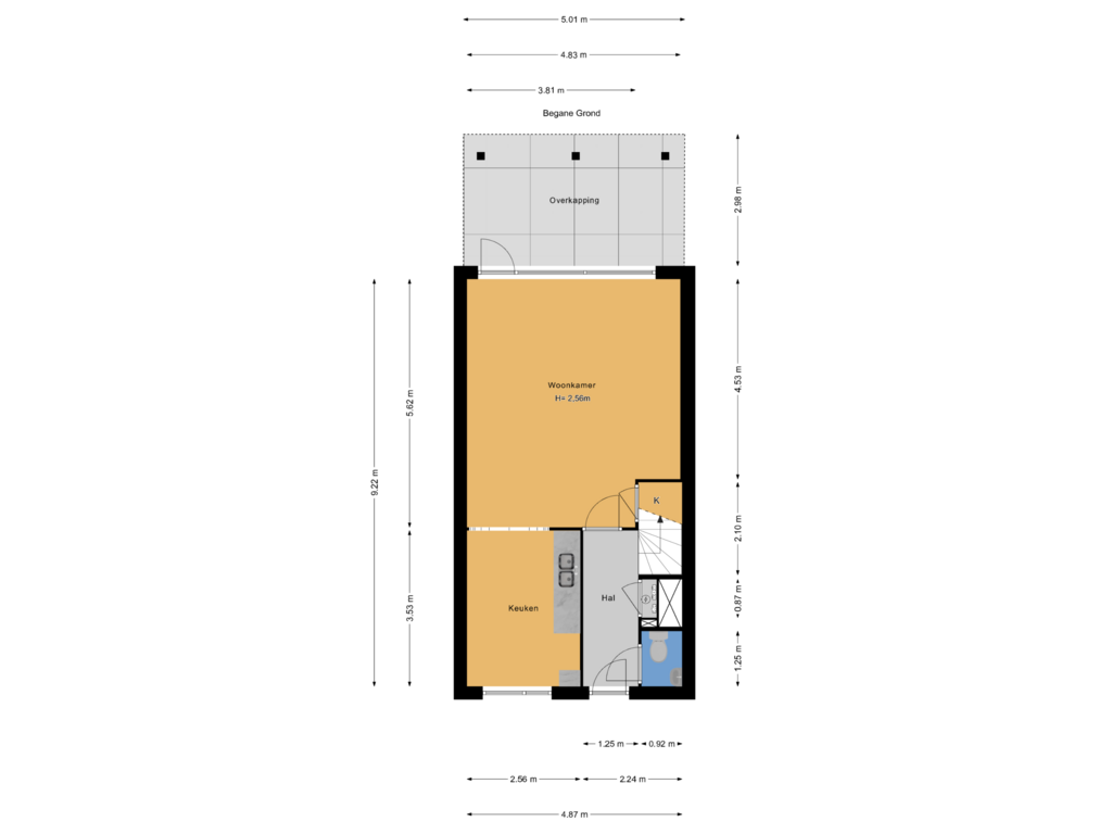 Bekijk plattegrond van Begane Grond van Schouwwerf 6