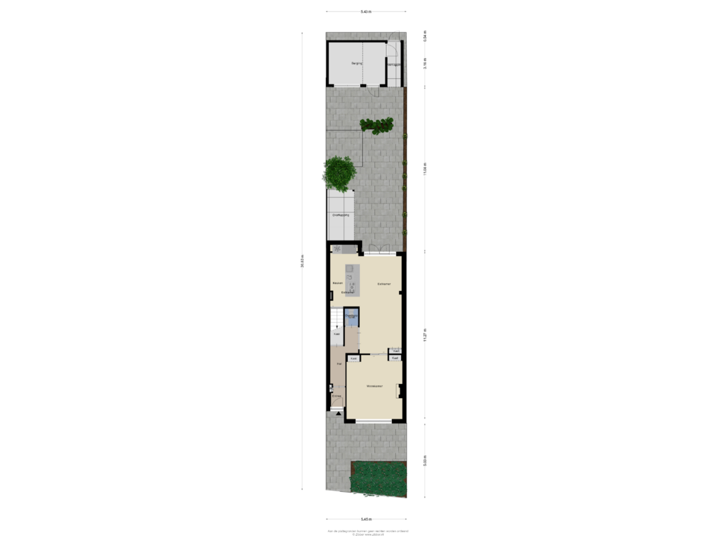 Bekijk plattegrond van Begane grond tuin van Prinsenlaan 110