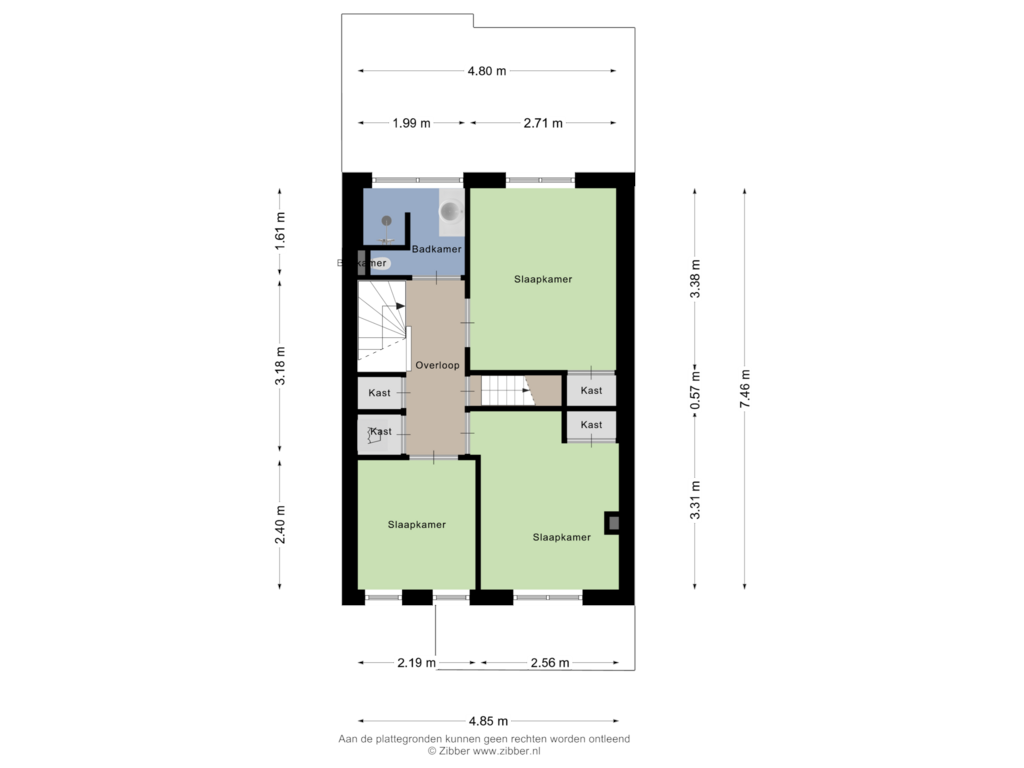 Bekijk plattegrond van Eerste verdieping van Prinsenlaan 110