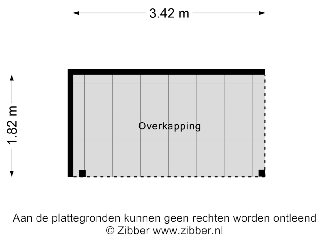 Bekijk plattegrond van Overkapping van Prinsenlaan 110