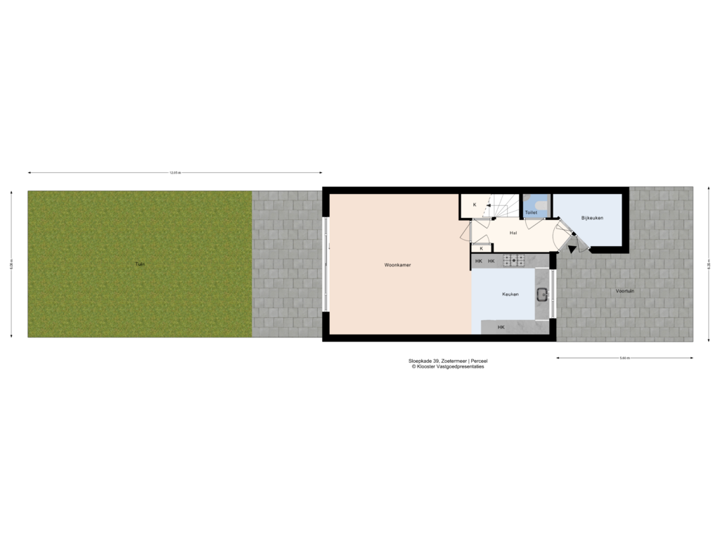 View floorplan of Perceel of Sloepkade 39