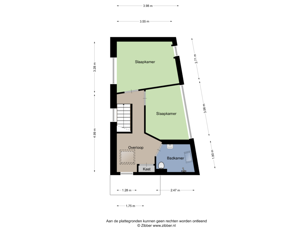 Bekijk plattegrond van Eerste verdieping van Tamboerslaantje 22