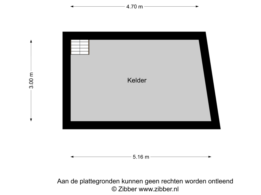 Bekijk plattegrond van Kelder van Tamboerslaantje 22