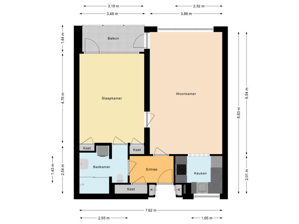 View floorplan of Woning of Rozenhof 2