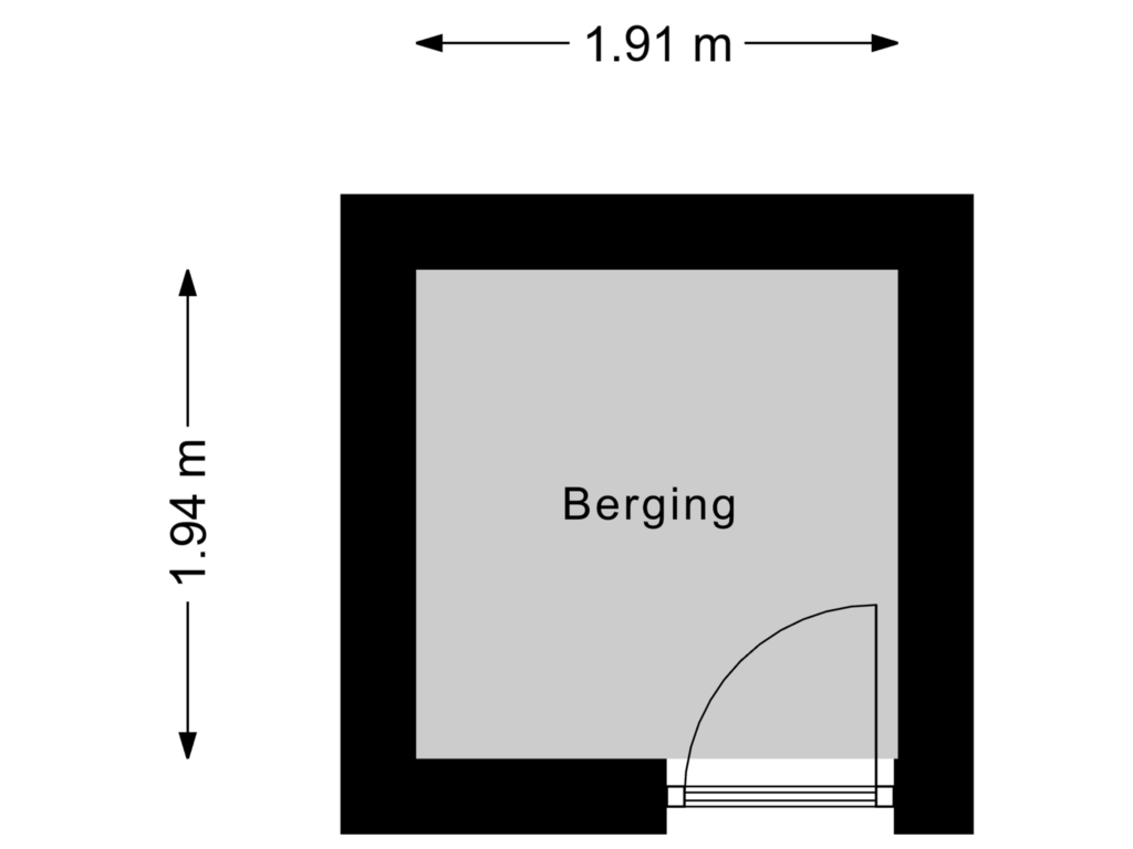 View floorplan of Berging of Rozenhof 2