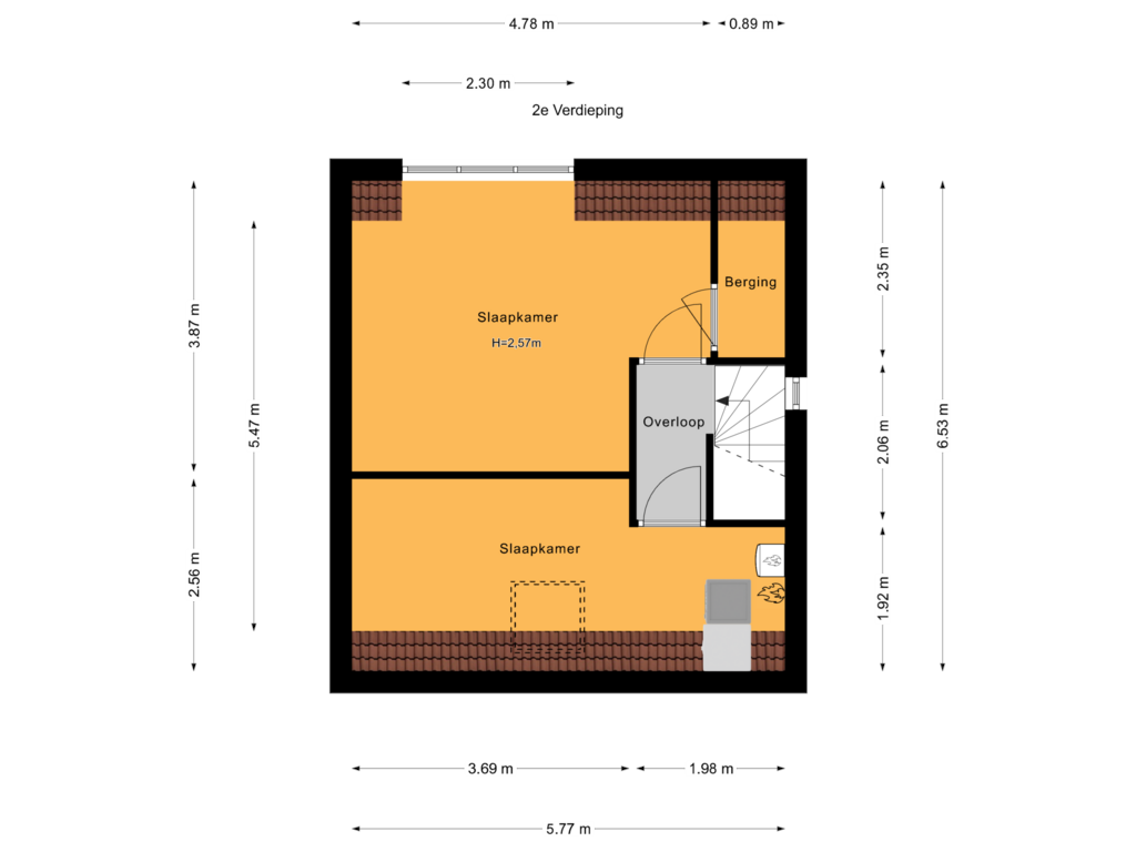 View floorplan of 2e Verdieping of Gonzagaruimte 2