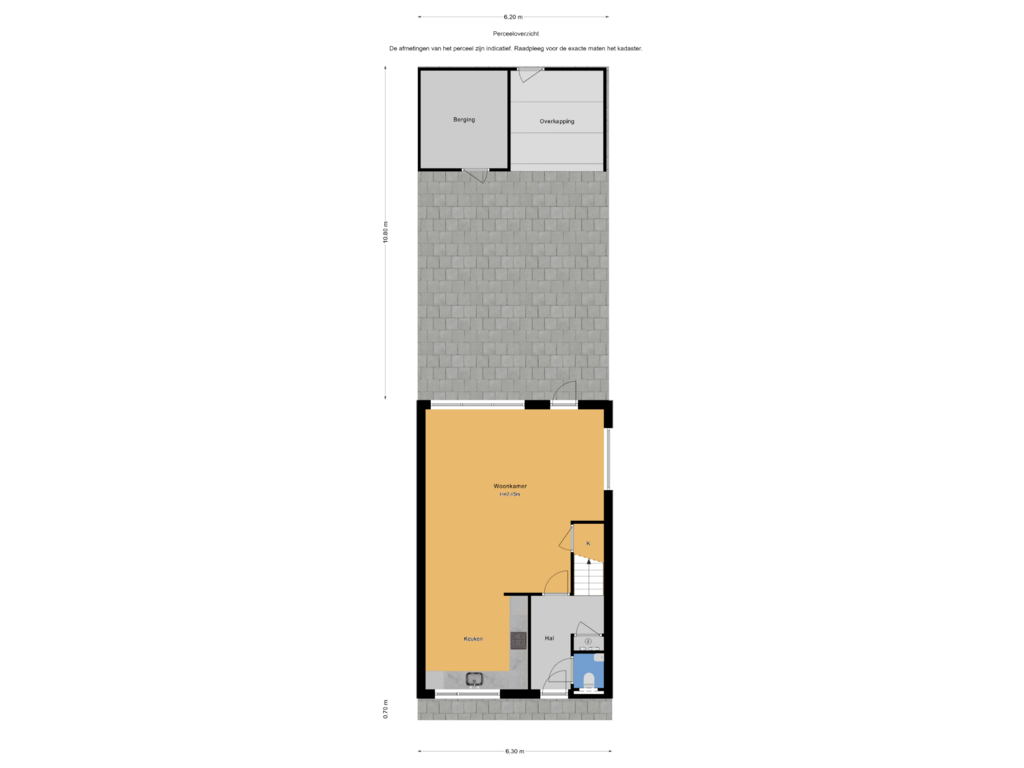 View floorplan of Perceeloverzicht of Gonzagaruimte 2