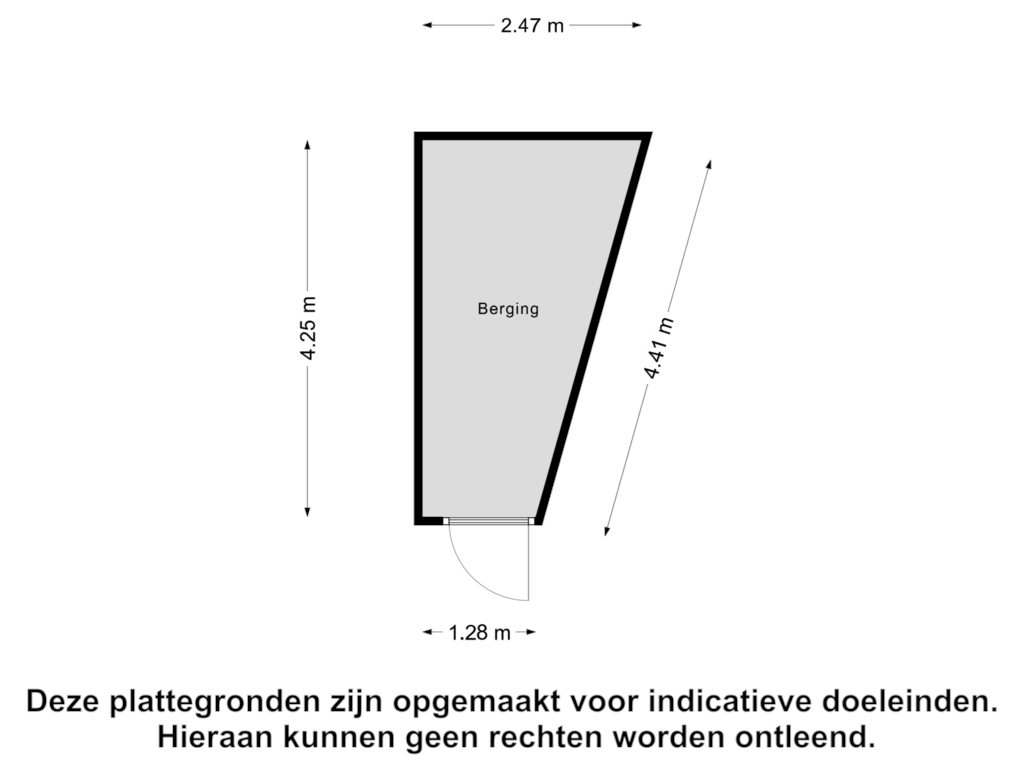 Bekijk plattegrond van Berging van Parallelweg 94-D