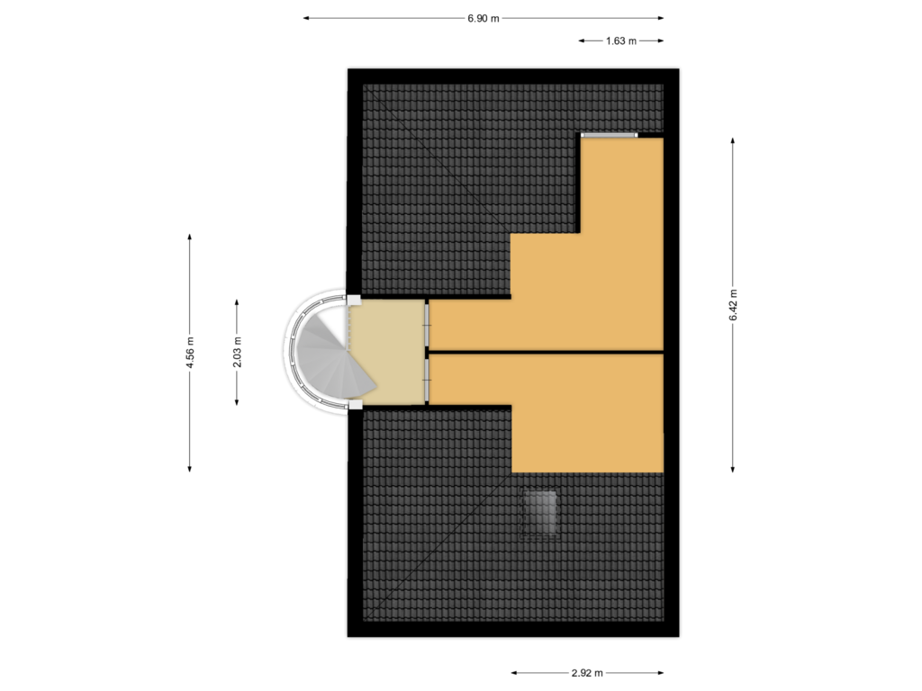 Bekijk plattegrond van 2e verdieping van Borneolaan 12