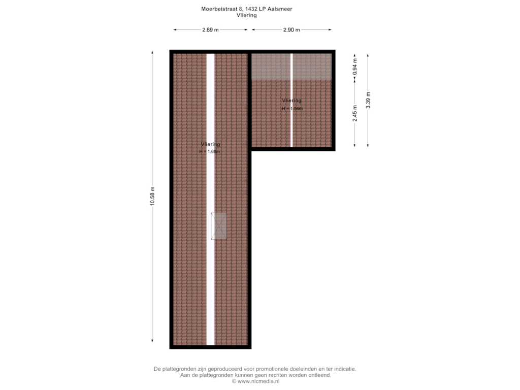 Bekijk plattegrond van Garage vliering van Moerbeistraat 8