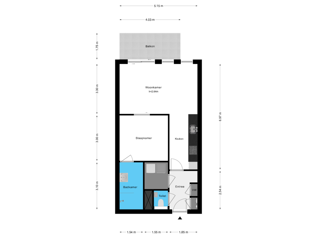 Bekijk plattegrond van 1e Verdieping van Faas Wilkesstraat 391