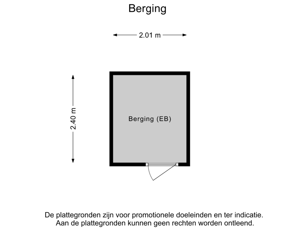 View floorplan of Berging of Renssenstraat 15