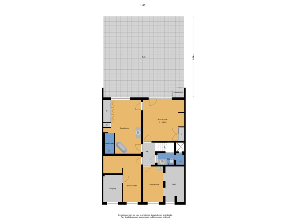 View floorplan of Tuin of Renssenstraat 15