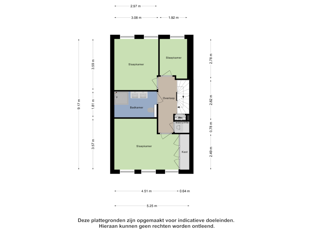 View floorplan of Eerste Verdieping of Paul Krugerkade 15-B