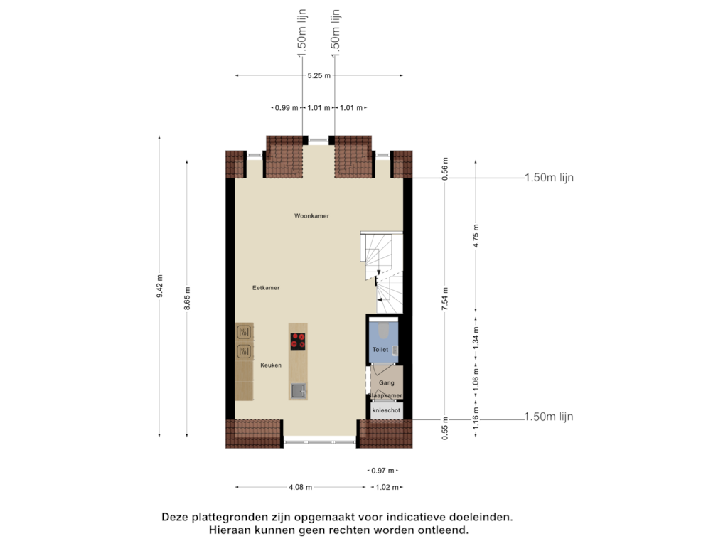 View floorplan of Tweede Verdieping of Paul Krugerkade 15-B