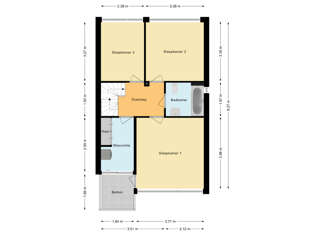 Bekijk plattegrond van Eerste verdieping van Prof. Lorentzlaan 32