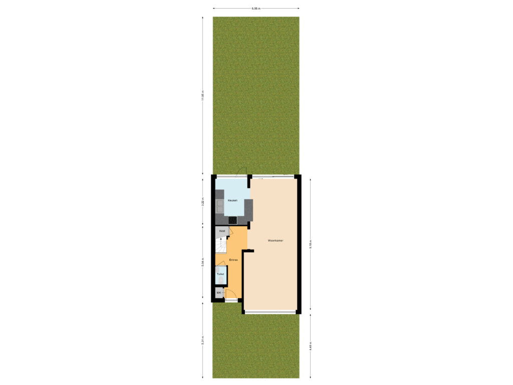 Bekijk plattegrond van Situatie van Prof. Lorentzlaan 32