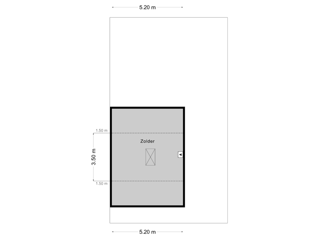 Bekijk plattegrond van Verdieping 2 van Bernadettelaan 5