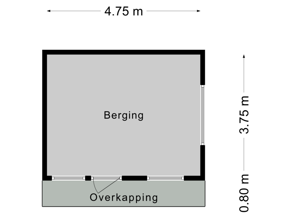 Bekijk plattegrond van Tuinhuis van Bernadettelaan 5