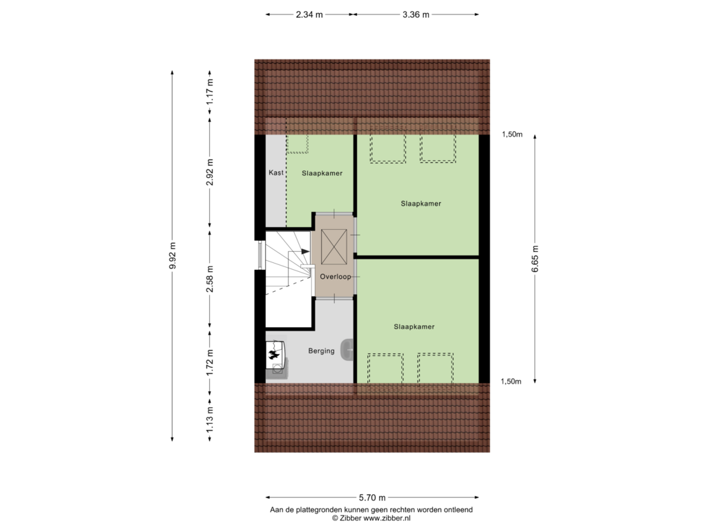 View floorplan of Tweede Verdieping of Braamberg 18