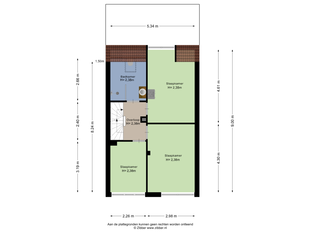 View floorplan of Eerste Verdieping of Schoof 45