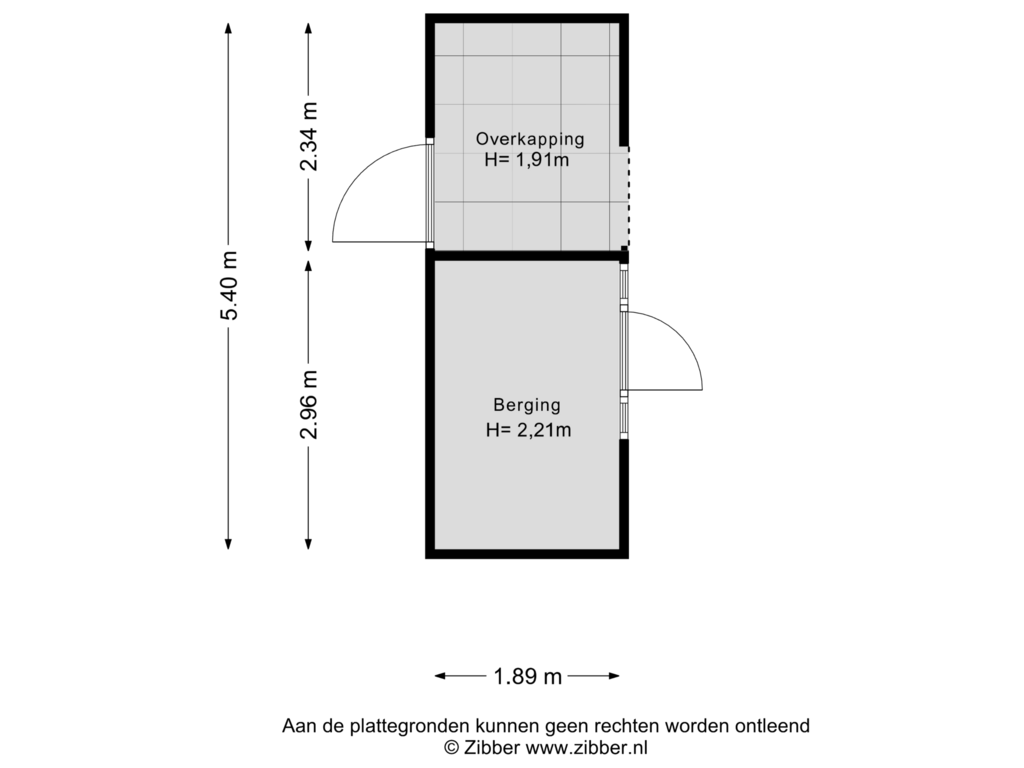 View floorplan of Berging of Schoof 45