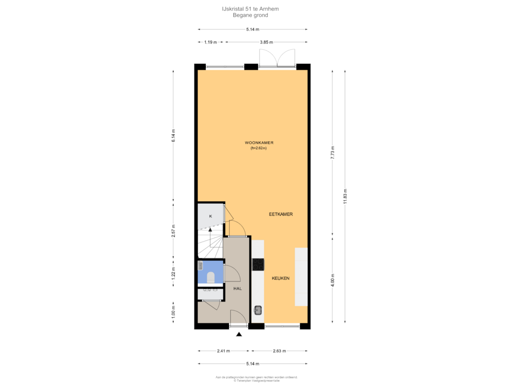 View floorplan of Begane grond of IJskristal 51