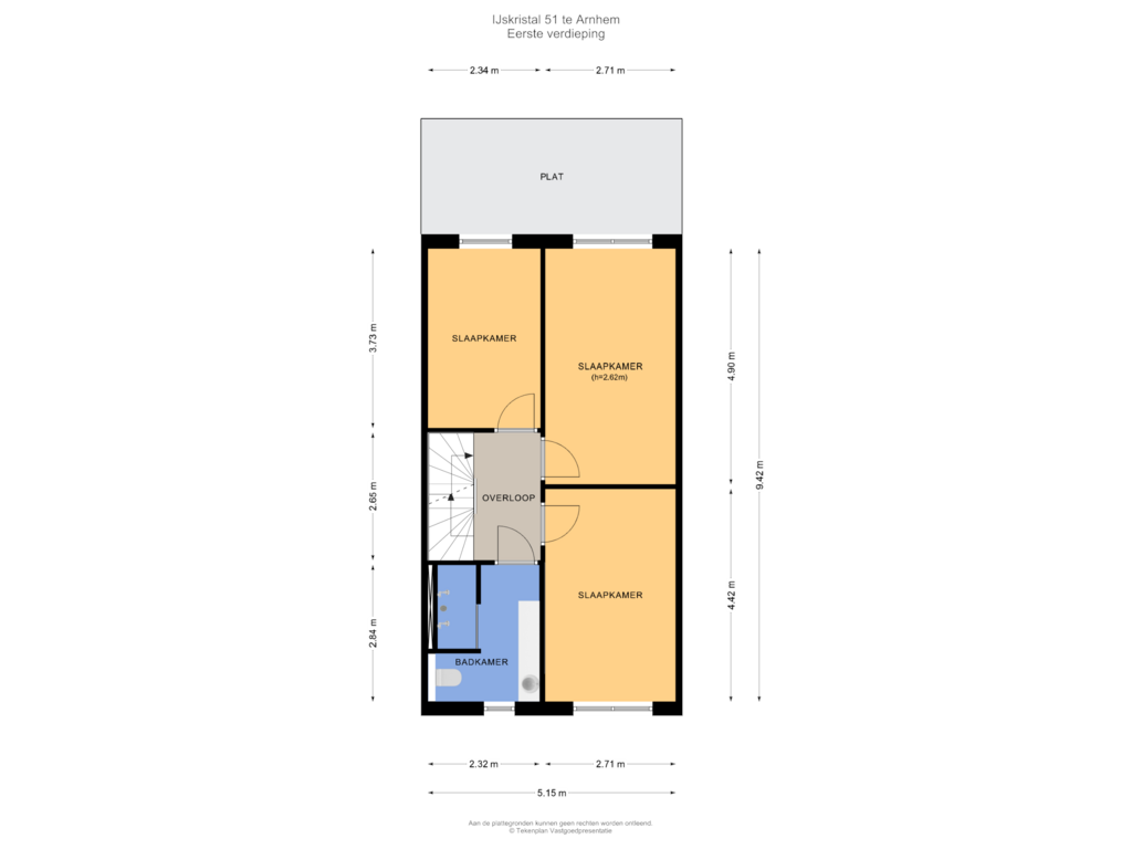 View floorplan of Eerste verdieping of IJskristal 51