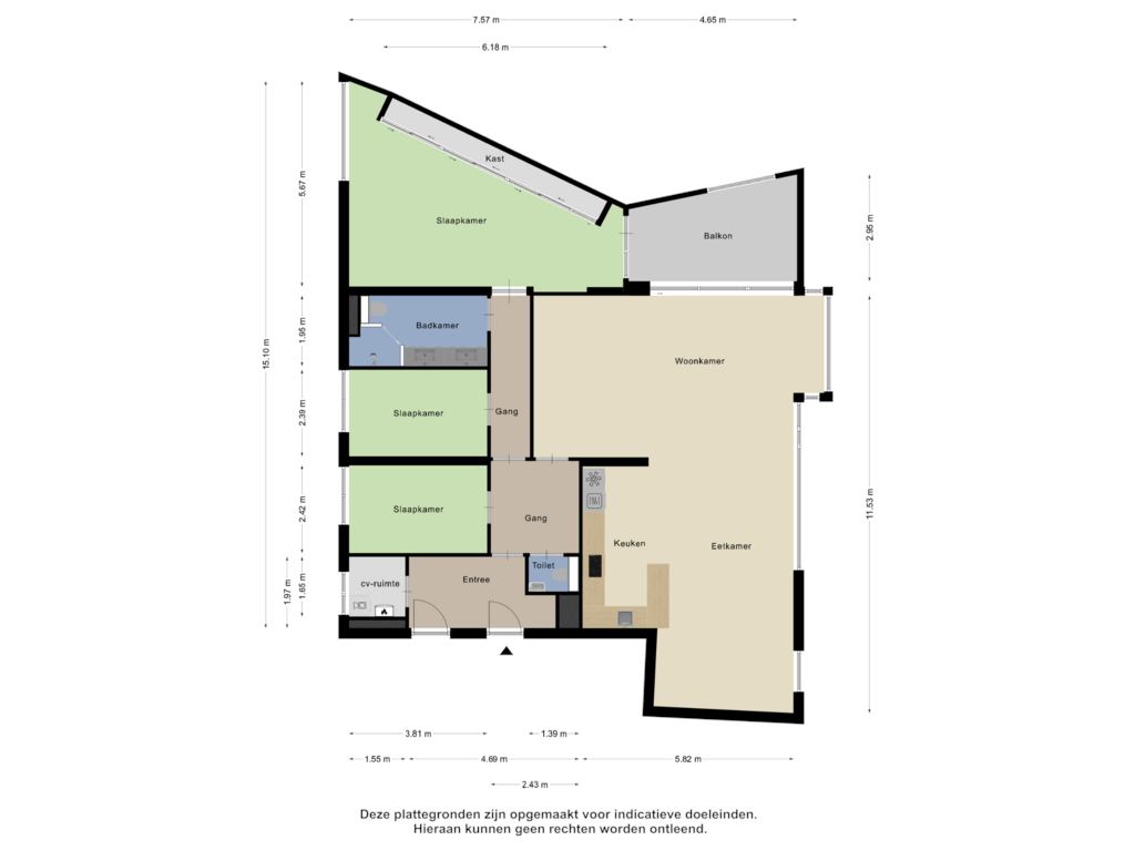 View floorplan of Appartement of Baron Sloetkade 323