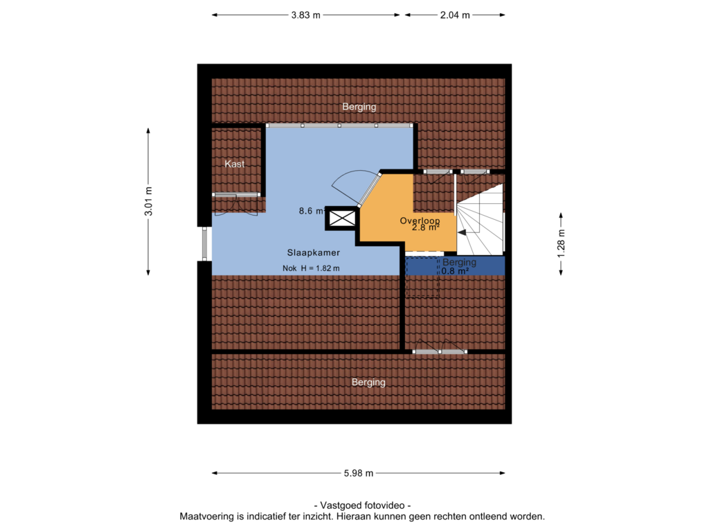 Bekijk plattegrond van 2e verdieping van Regentesselaan 30