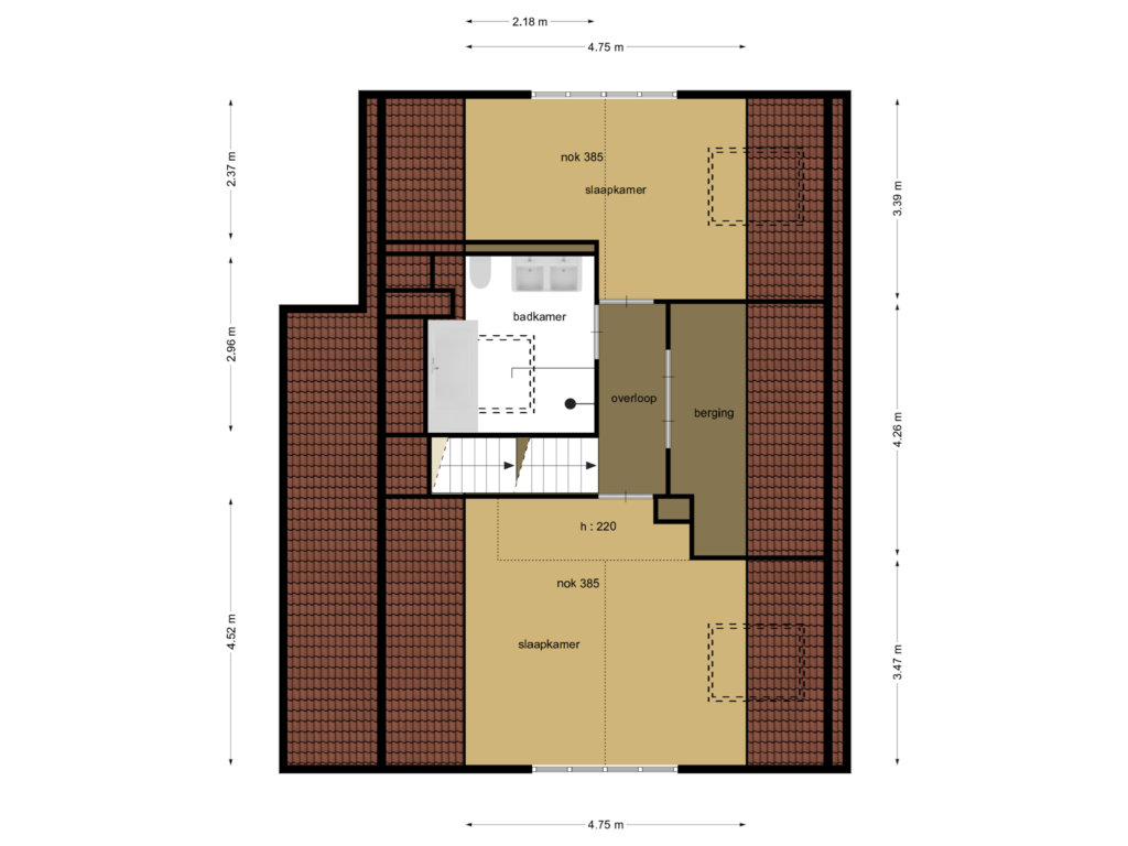 Bekijk plattegrond van verdieping van Zandstraat 39