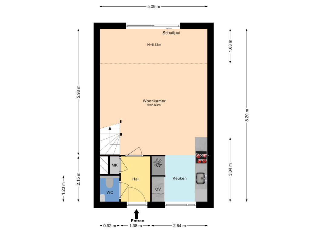 View floorplan of Begane grond of Havenpark 22