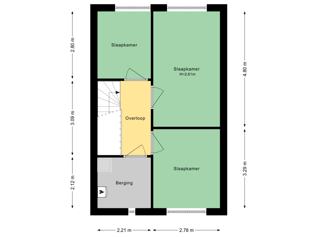 View floorplan of 2e verdieping of Havenpark 22