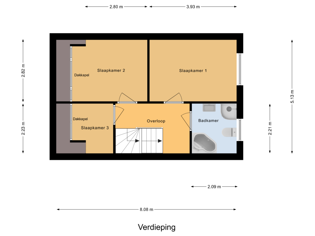 Bekijk plattegrond van Verdieping van Kastanjelaan 12